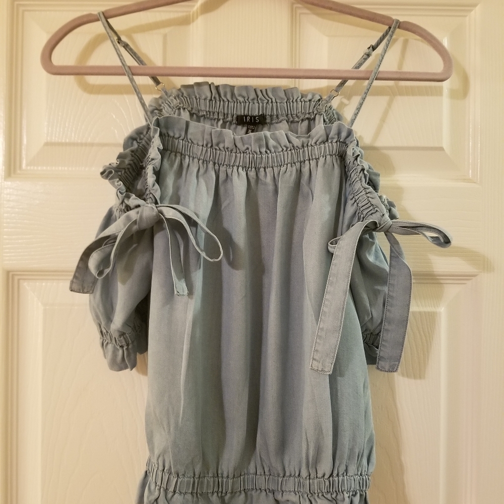 Blue off the shoulder top - size XL